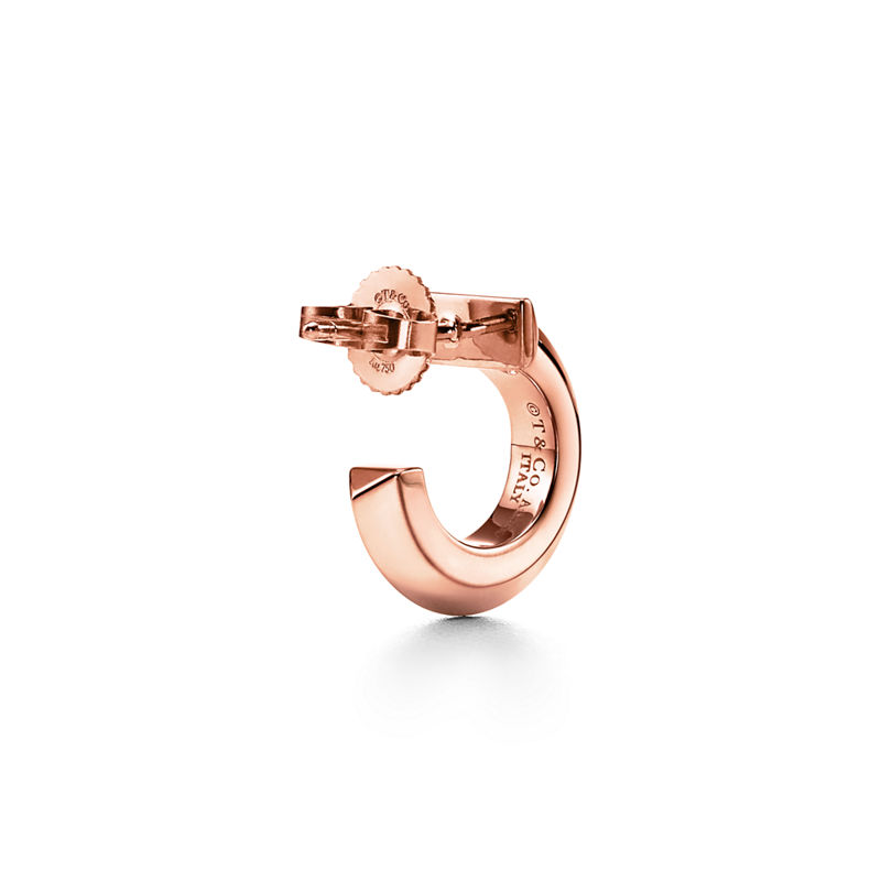 Tiffany & Co. Tiffany T Pendientes de aro T1 de oro rosa Oferta especial de fábrica