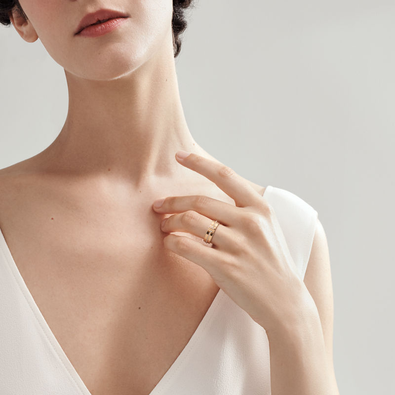 Tiffany & Co. Tiffany T Anillo de diamantes ancho de oro rosa Grandes descuentos
