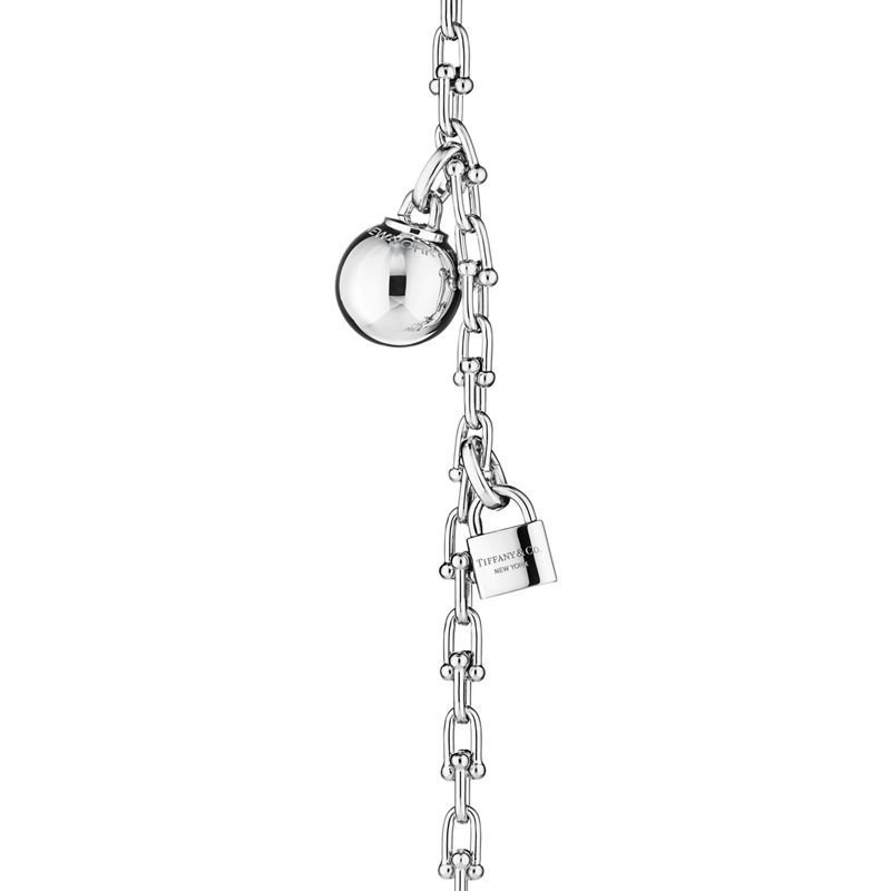 Tiffany & Co. Tiffany HardWear Pulsera de varias vueltas con eslabones pequeños de plata de ley Descuentos del mes