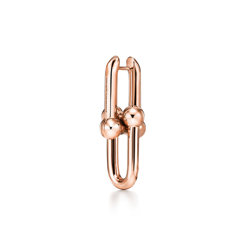 Tiffany & Co. Tiffany HardWear Pendientes de eslabones grandes de oro rosa Última moda