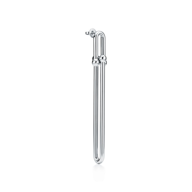Tiffany & Co. Tiffany HardWear Pendientes de eslabones largos dobles de plata de ley Descuento por venta flash