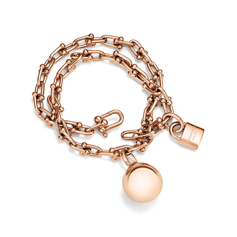 Tiffany & Co. Tiffany HardWear Pulsera de varias vueltas con eslabones pequeños de oro rosa Ofertas de temporada
