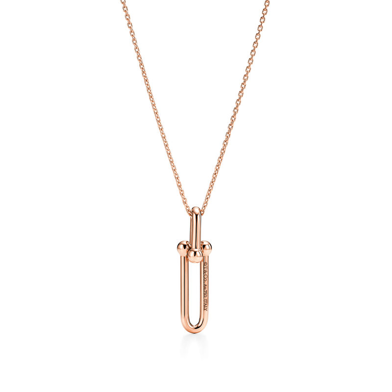 Tiffany & Co. Tiffany HardWear Colgante con eslabón alargado de oro rosa Rebajas de fin de temporada