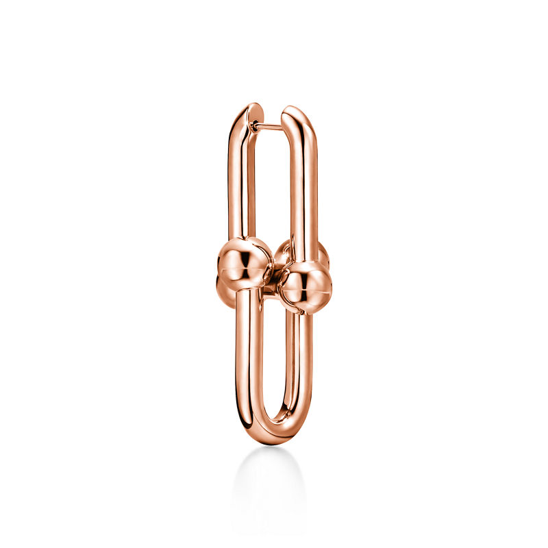Tiffany & Co. Tiffany HardWear Pendientes de eslabones extragrandes de oro rosa 2025