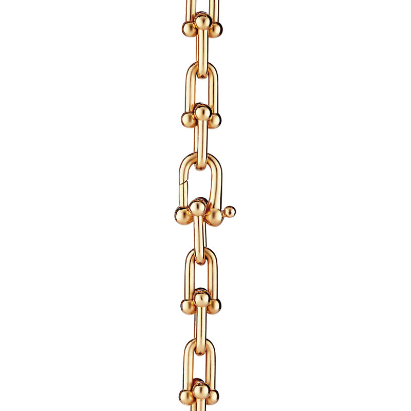 Tiffany & Co. Tiffany HardWear Collar de eslabones escalonados en oro amarillo con perlas de agua dulce En línea