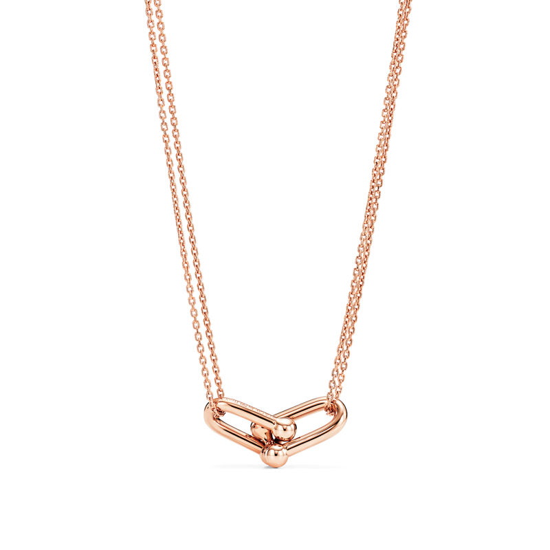 Tiffany & Co. Tiffany HardWear Colgante de eslabones dobles grandes de oro rosa Outlet online