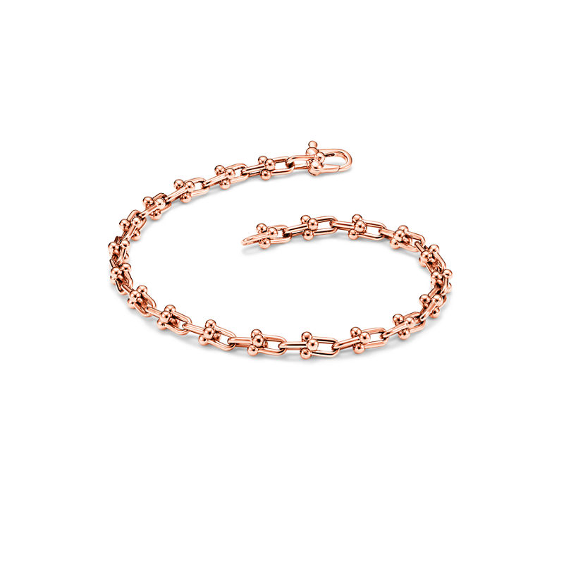 Tiffany & Co. Tiffany HardWear Pulsera de microeslabones de oro rosa Ofertas