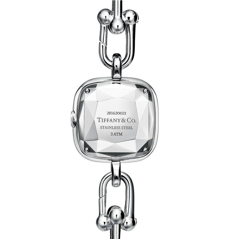 Tiffany & Co. Tiffany HardWear Reloj de plata de ley y acero con bisel de diamantes En oferta