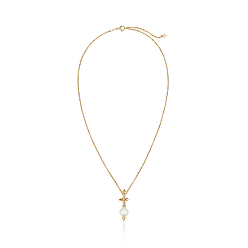 Tiffany & Co. Tiffany Titan by Pharrell Williams Colgante de perla de oro amarillo con diamantes Tienda