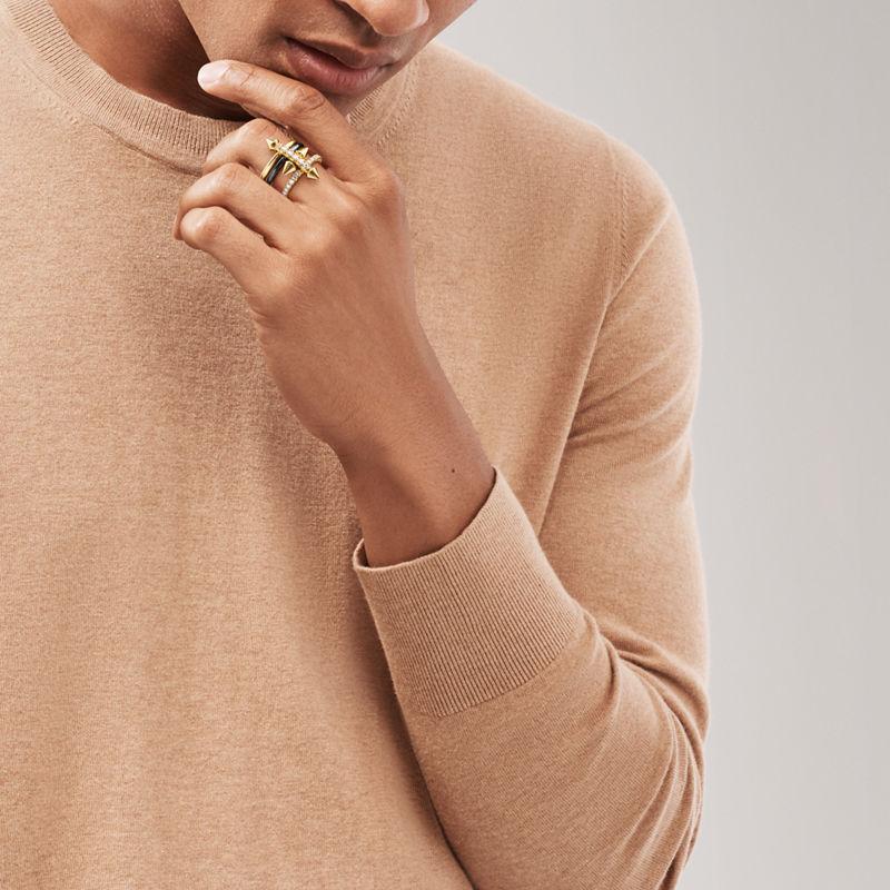 Tiffany & Co. Tiffany Titan by Pharrell Williams Anillo de titanio oro y diamantes Mejor oferta