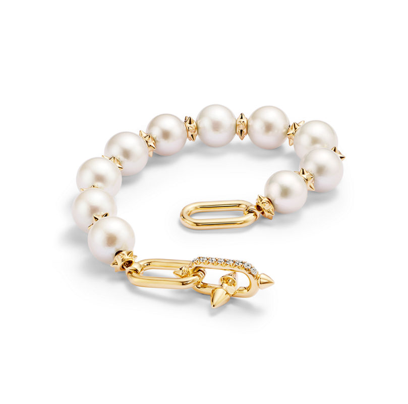 Tiffany & Co. Tiffany Titan by Pharrell Williams Pulsera de perlas de oro amarillo con diamantes Rebajas online
