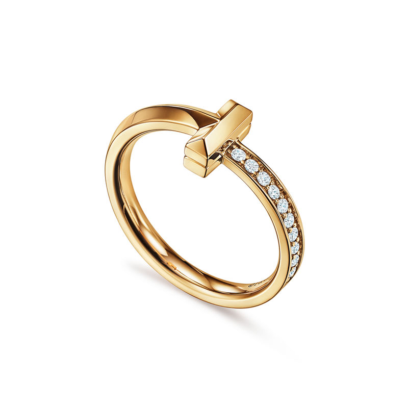 Tiffany & Co. Tiffany T T1 Anillo de oro amarillo con diamantes COMPRAR AHORA