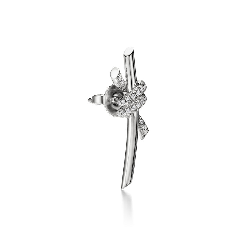 Tiffany & Co. Tiffany Knot Pendientes en oro blanco con diamantes ÚLTIMAS EDICIONES
