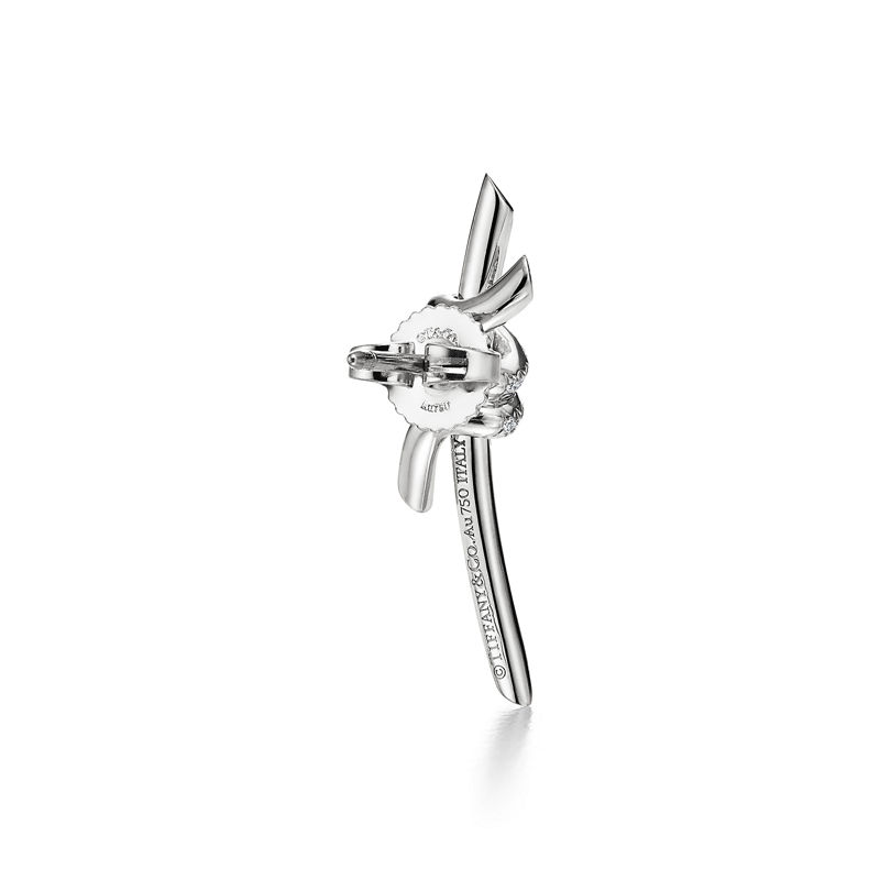 Tiffany & Co. Tiffany Knot Pendientes en oro blanco con diamantes ÚLTIMAS EDICIONES