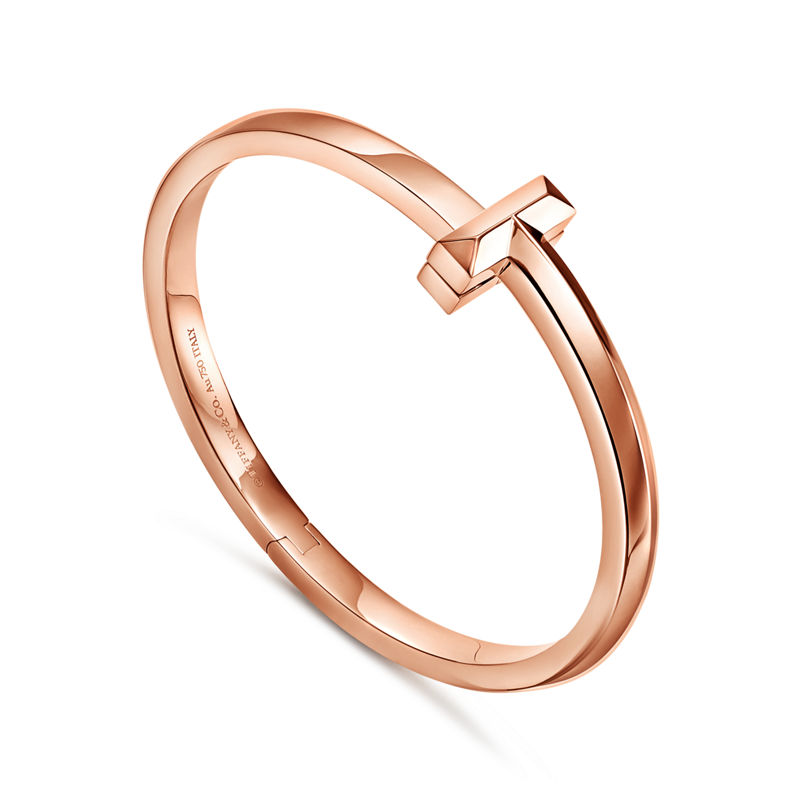 Tiffany & Co. Tiffany T T1 Brazalete articulado ancho de oro rosa Últimos 2 días