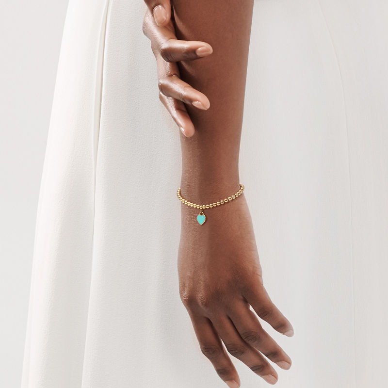 Tiffany & Co. Return to Tiffany® Pulsera de cuentas con insignia de corazón mini En oferta
