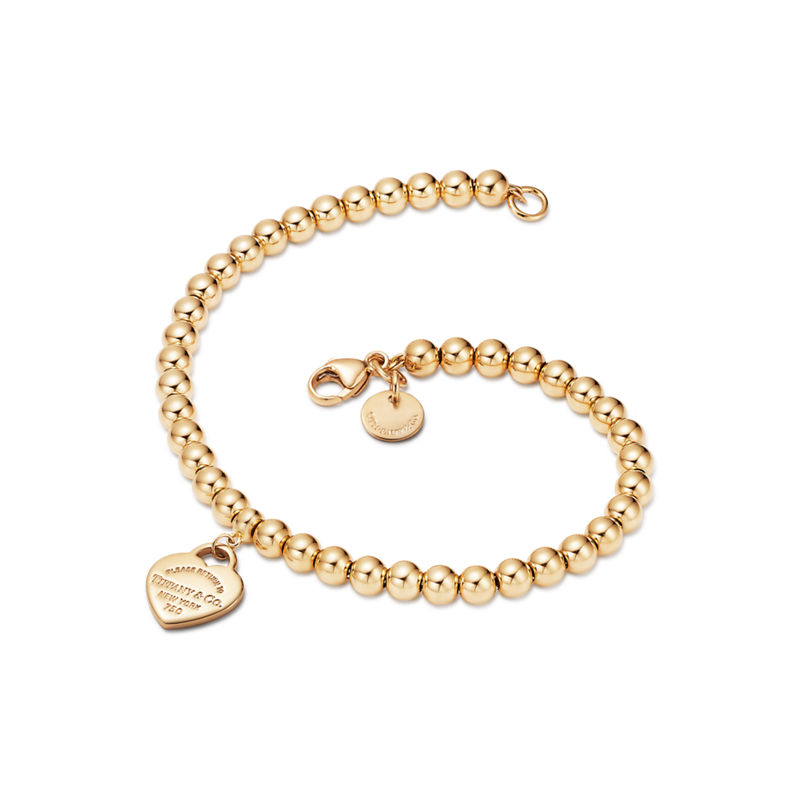 Tiffany & Co. Return to Tiffany® Pulsera de cuentas con insignia de corazón mini En oferta