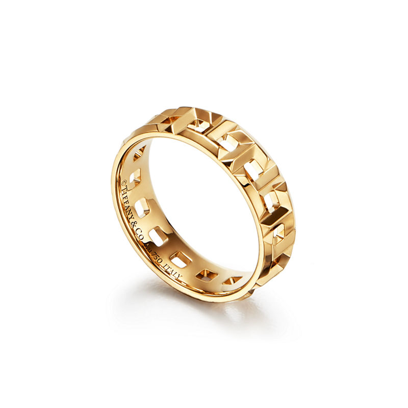 Tiffany & Co. Tiffany T Anillo ancho True de oro amarillo Envío gratis