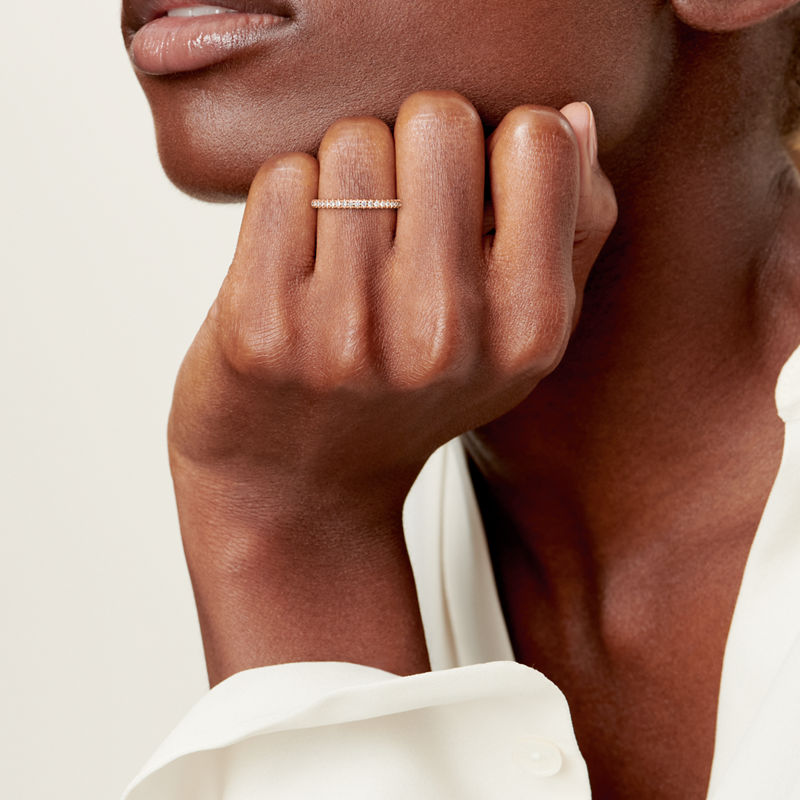 Tiffany & Co. Tiffany Soleste Anillo Half Eternity en oro rosa con diamantes COMPRAR AHORA