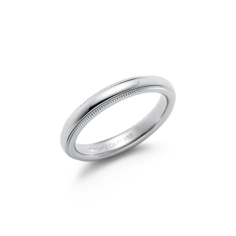 Tiffany & Co. Tiffany Together Alianza de milgrain en platino 3 mm de ancho Envío internacional gratuito