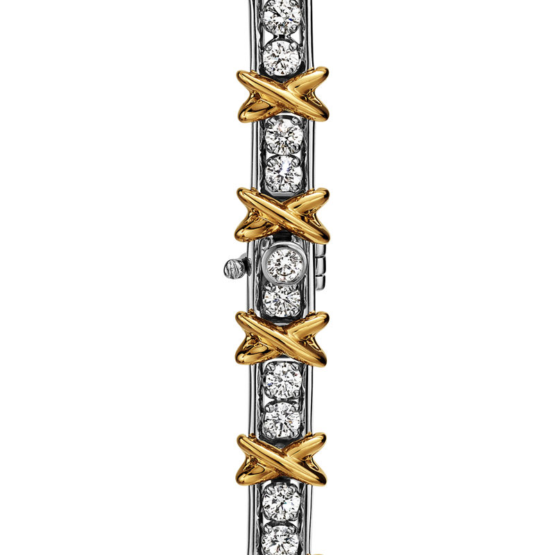 Tiffany & Co. Jean Schlumberger by Tiffany Pulsera 36 Stone de platino y oro con diamantes Ofertas