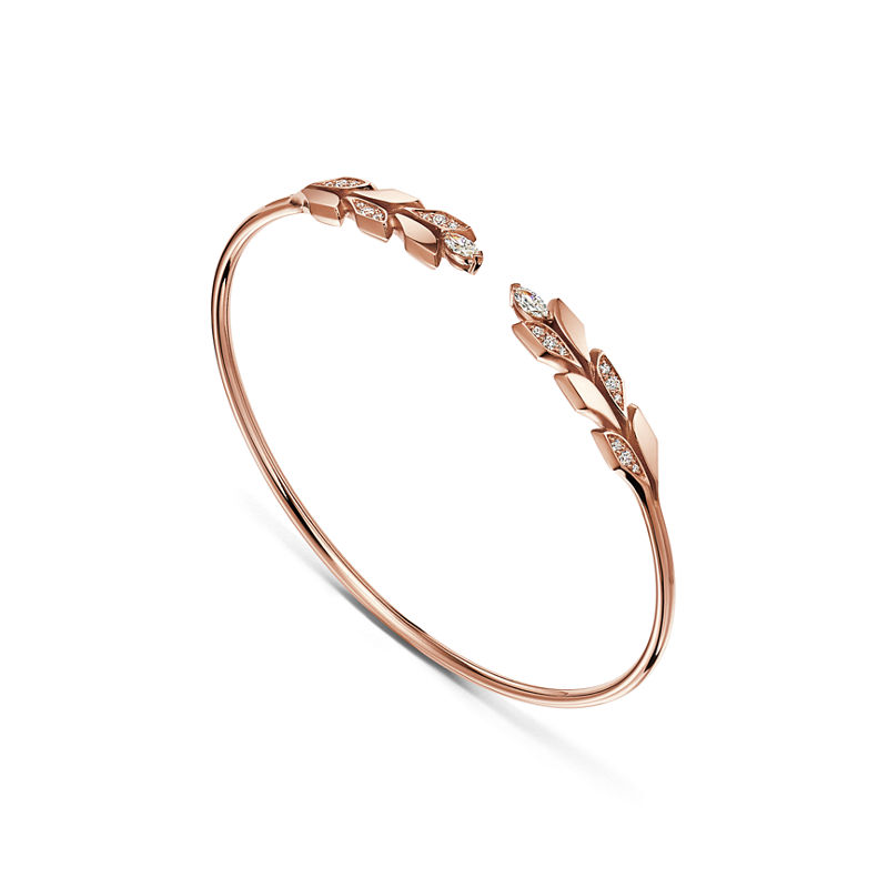 Tiffany & Co. Tiffany Victoria® Pulsera estilo wire Vine en oro rosa con diamantes Tienda