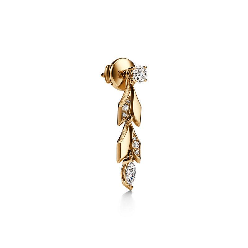 Tiffany & Co. Tiffany Victoria® Pendientes largos transformables Vine en oro amarillo con diamantes Tienda