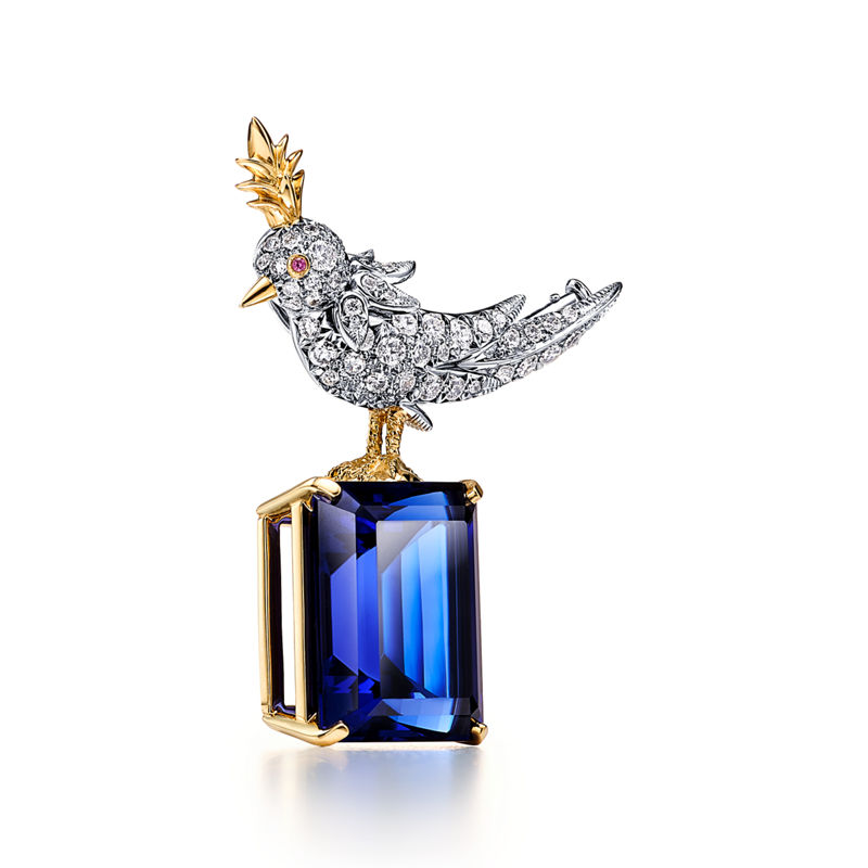 Tiffany & Co. Schlumberger by Tiffany & Co.™ Broche Bird on a Rock en oro amarillo y platino Outlet