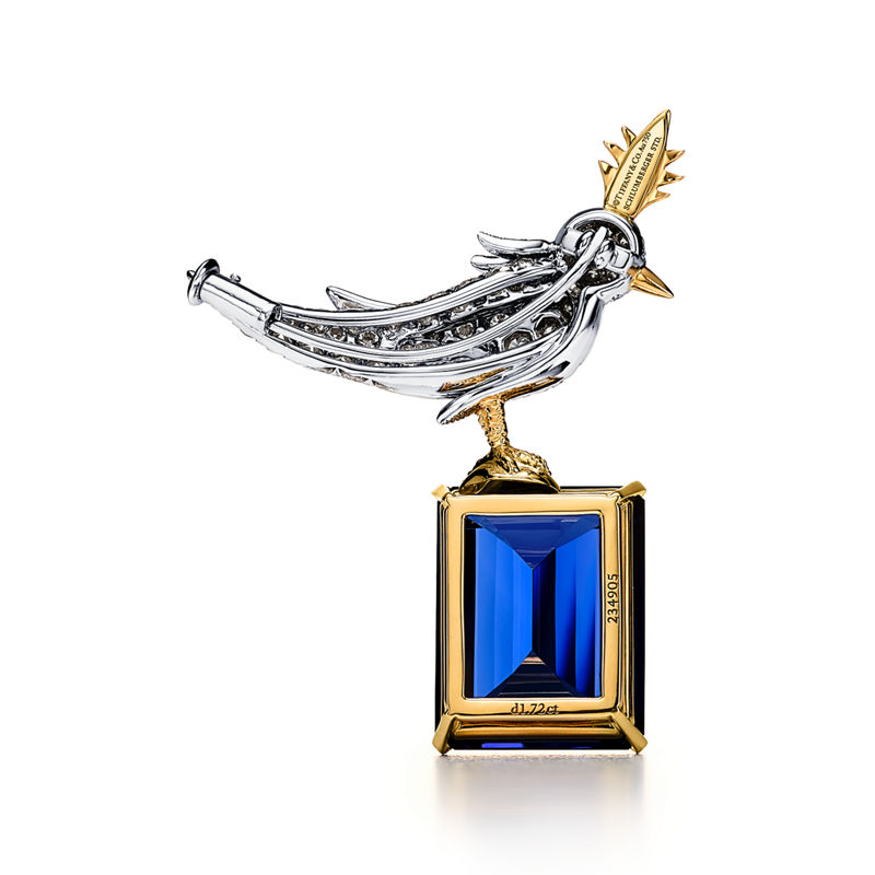 Tiffany & Co. Schlumberger by Tiffany & Co.™ Broche Bird on a Rock en oro amarillo y platino Outlet