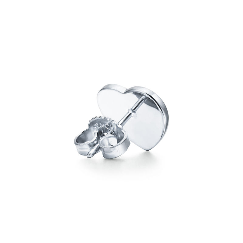 Tiffany & Co. Return to Tiffany™ Pendientes de botón de insignia de corazón en plata tamaño mini Venta caliente
