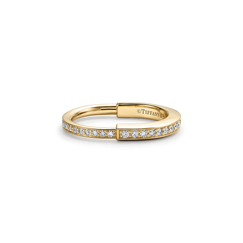 Tiffany & Co. Tiffany Lock Anillo de oro amarillo con diamantes en pavé Superdescuento