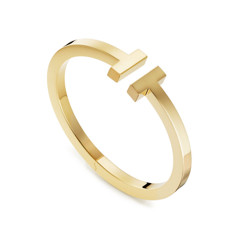 Tiffany & Co. Tiffany T Pulsera Square de oro amarillo Ahorra y exporta