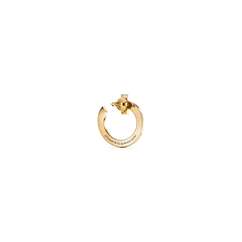 Tiffany & Co. Tiffany T T1 Pendientes de aro abiertos de oro con diamantes Libre de impuestos