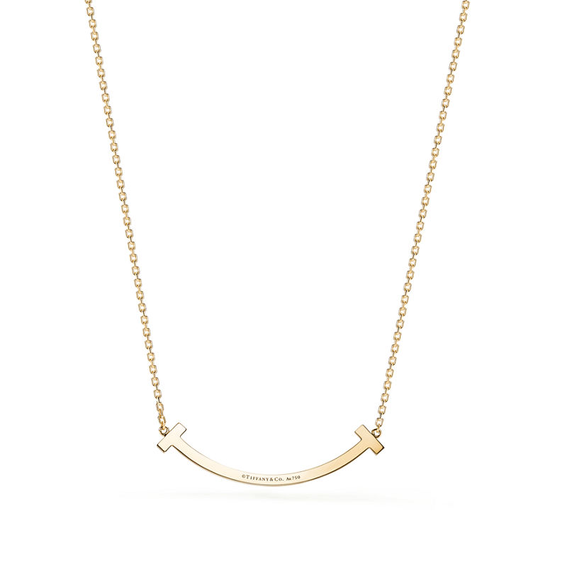 Tiffany & Co. Tiffany T Colgante Smile mediano de oro con diamantes Última moda