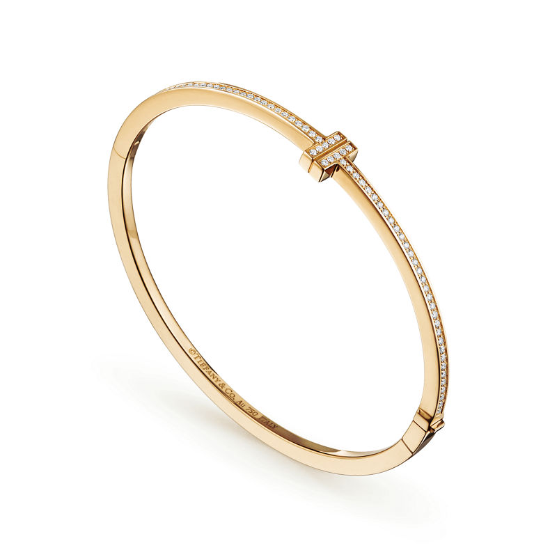 Tiffany & Co. Tiffany T Brazalete Wire articulado de diamantes de oro amarillo Descuento por venta flash