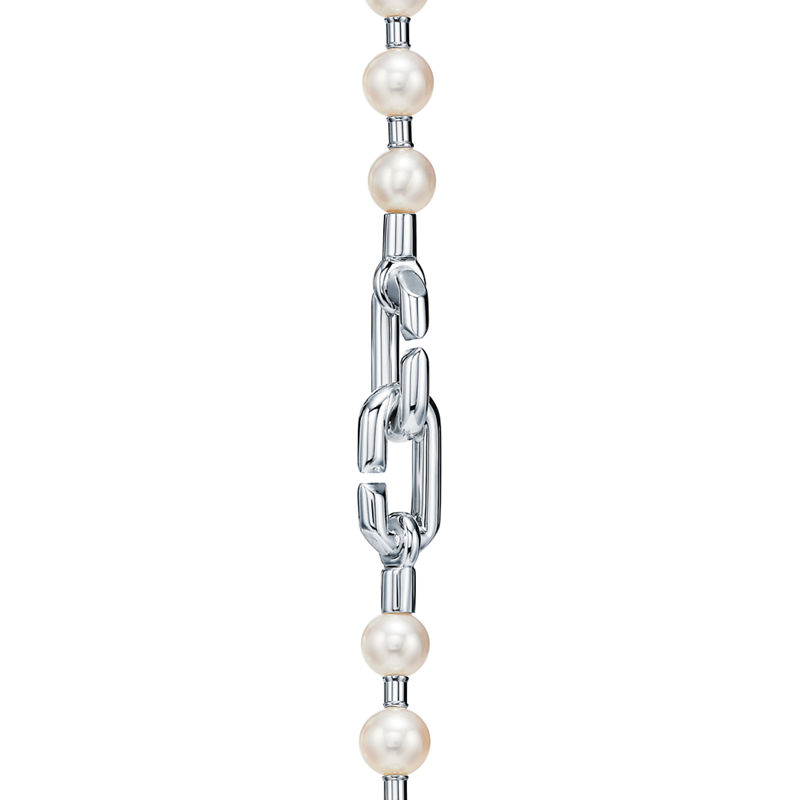 Tiffany & Co. Tiffany HardWear Pulsera de perla en plata 5-6 mm Precio ultrabajo