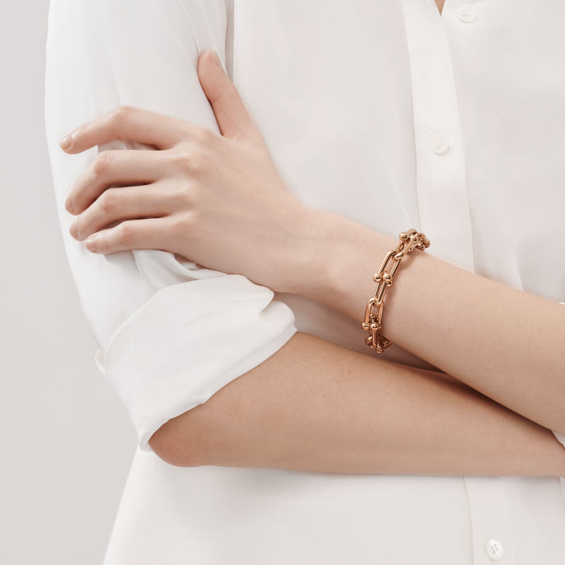 Tiffany & Co. Tiffany HardWear Pulsera de eslabones grandes de oro rosa 2025