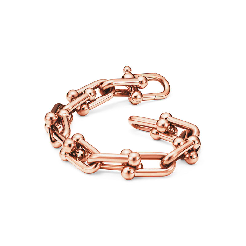 Tiffany & Co. Tiffany HardWear Pulsera de eslabones grandes de oro rosa 2025