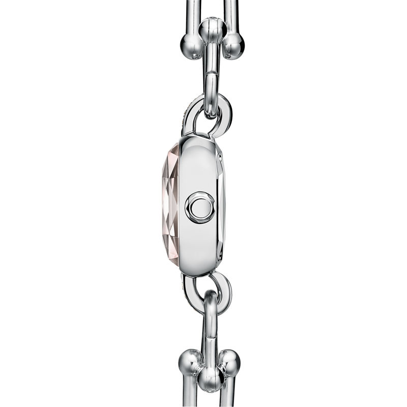 Tiffany & Co. Tiffany HardWear Reloj de plata de ley y diamantes con nácar rosa Outlet online