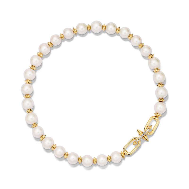 Tiffany & Co. Tiffany Titan by Pharrell Williams Collar de perlas de oro amarillo con diamantes En oferta