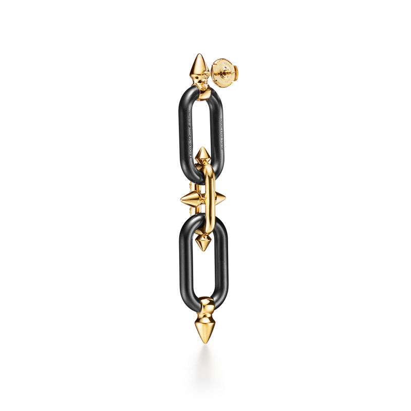 Tiffany & Co. Tiffany Titan by Pharrell Williams Pendientes de titanio oro y diamantes Rebajas baratas