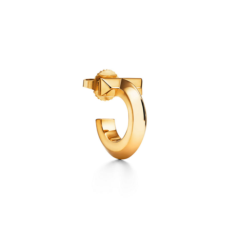 Tiffany & Co. Tiffany T Pendientes de aro T1 de oro amarillo Descuento