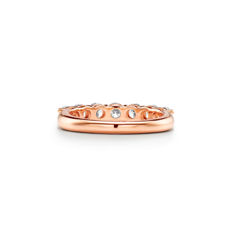Tiffany & Co. Tiffany Forever Alianza en oro rosa con medio círculo de diamantes 3 5 mm Precio ultrabajo
