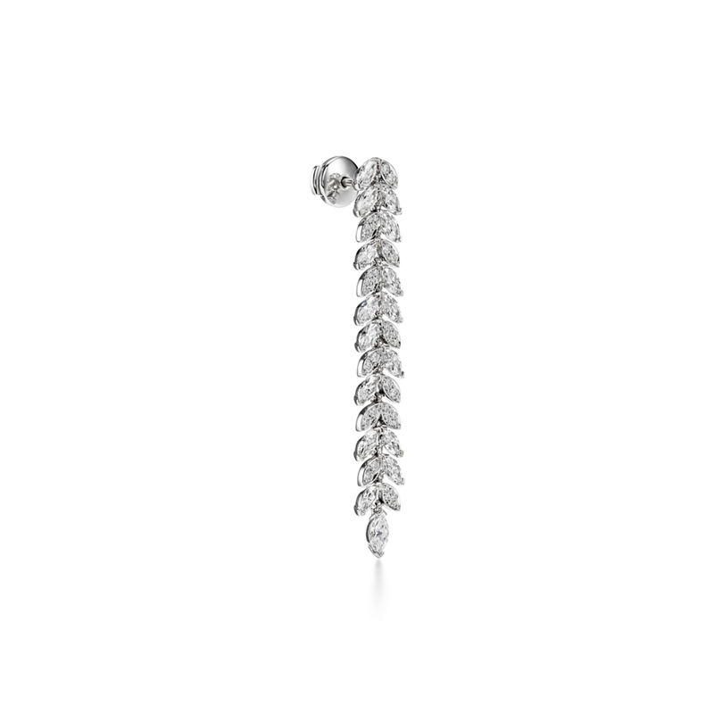 Tiffany & Co. Tiffany Victoria® Pendientes largos en forma de vid de diamantes en platino Venta caliente