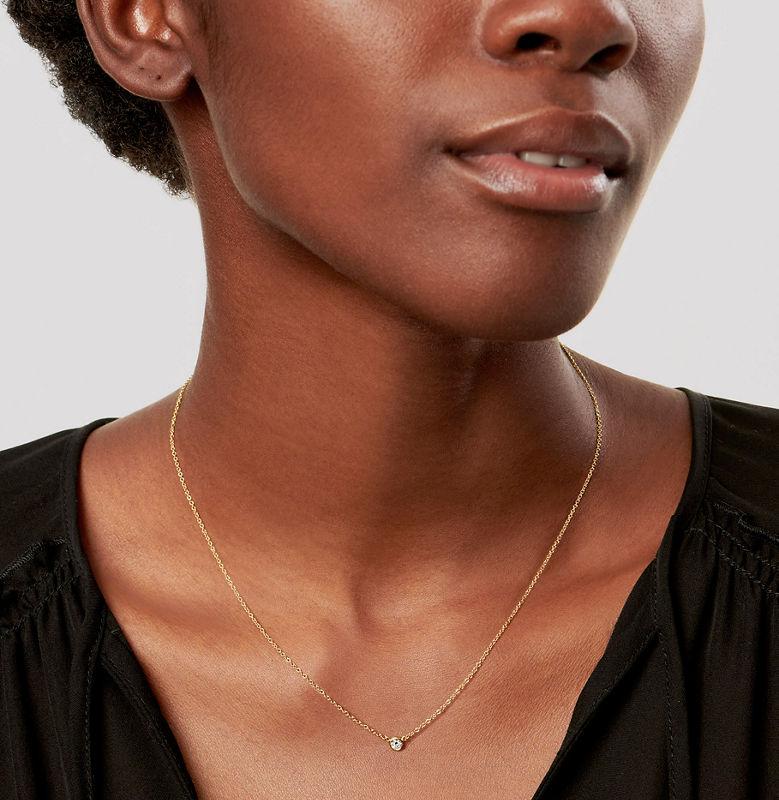 Tiffany & Co. Elsa Peretti® Colgante con un único diamante Diamonds by the Yard® en oro amarillo Superdescuento