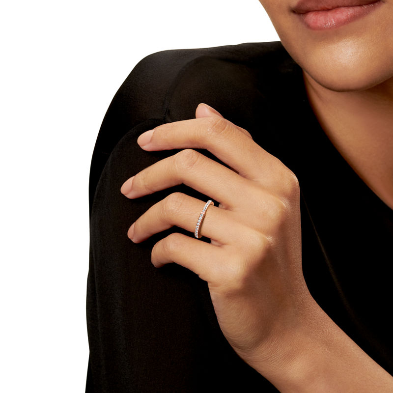 Tiffany & Co. Tiffany Lock Anillo de oro rosa con diamantes en pavé Envío internacional gratuito