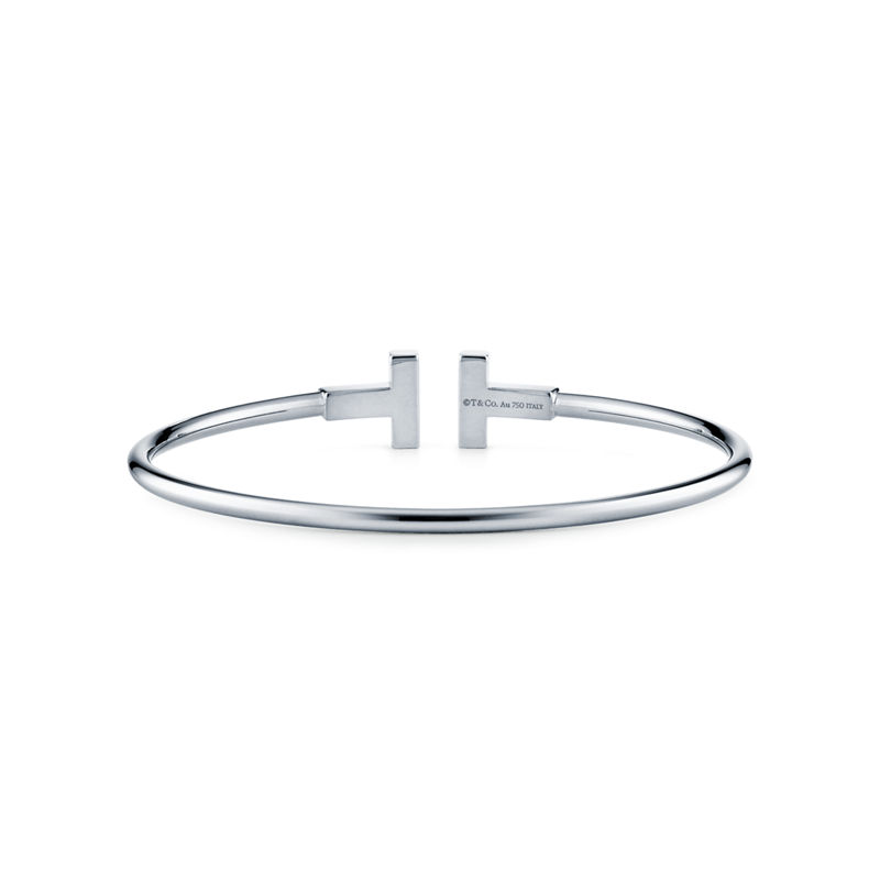 Tiffany & Co. Tiffany T Pulsera Wire de oro blanco Tienda de fábrica