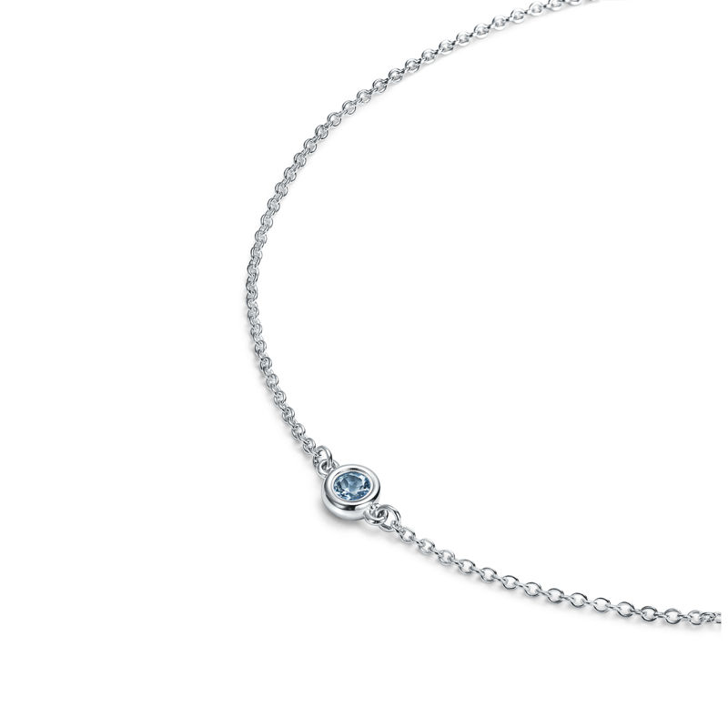 Tiffany & Co. Elsa Peretti® Pulsera de aguamarina Color by the Yard en plata Ahorra y exporta
