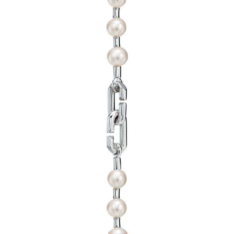 Tiffany & Co. Tiffany HardWear Pulsera con candado y perlas en plata tamaño mediano Precios de Black Friday