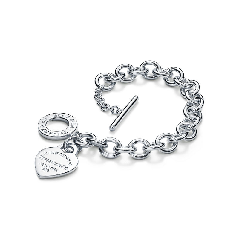 Tiffany & Co. Return to Tiffany™ ​Pulsera con insignia de corazón y cierre tipo pasador ​ en plata Libre de impuestos